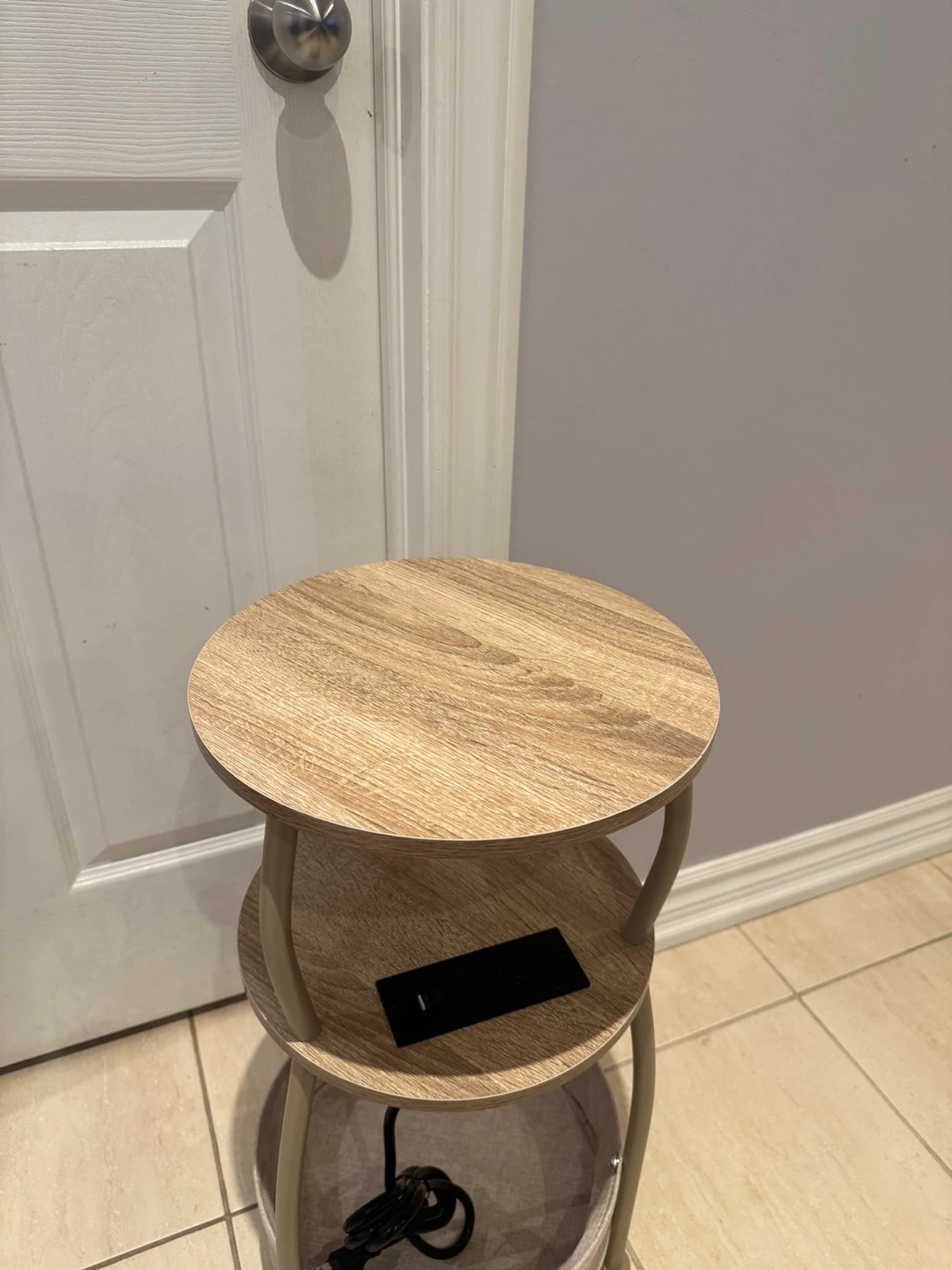 3-Tier Side Table with Charging Station - photo 4