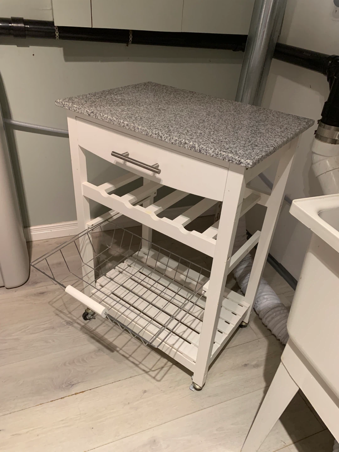 Kitchen Island Cart with Granite Top - photo 4