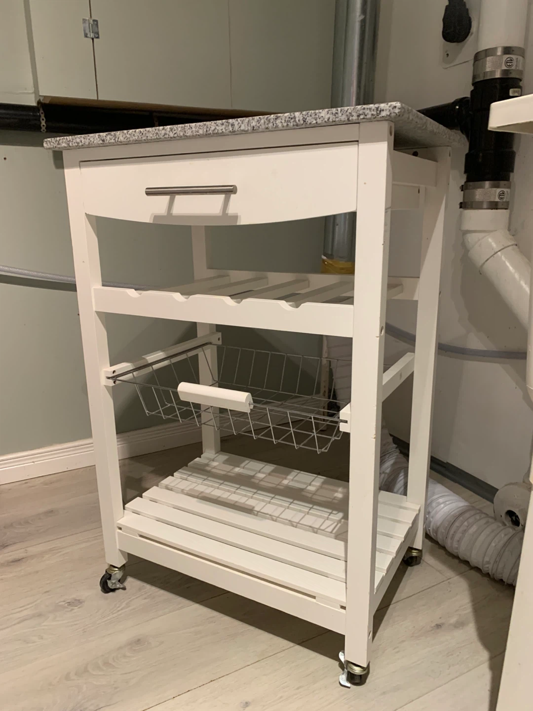 Kitchen Island Cart with Granite Top - photo 2