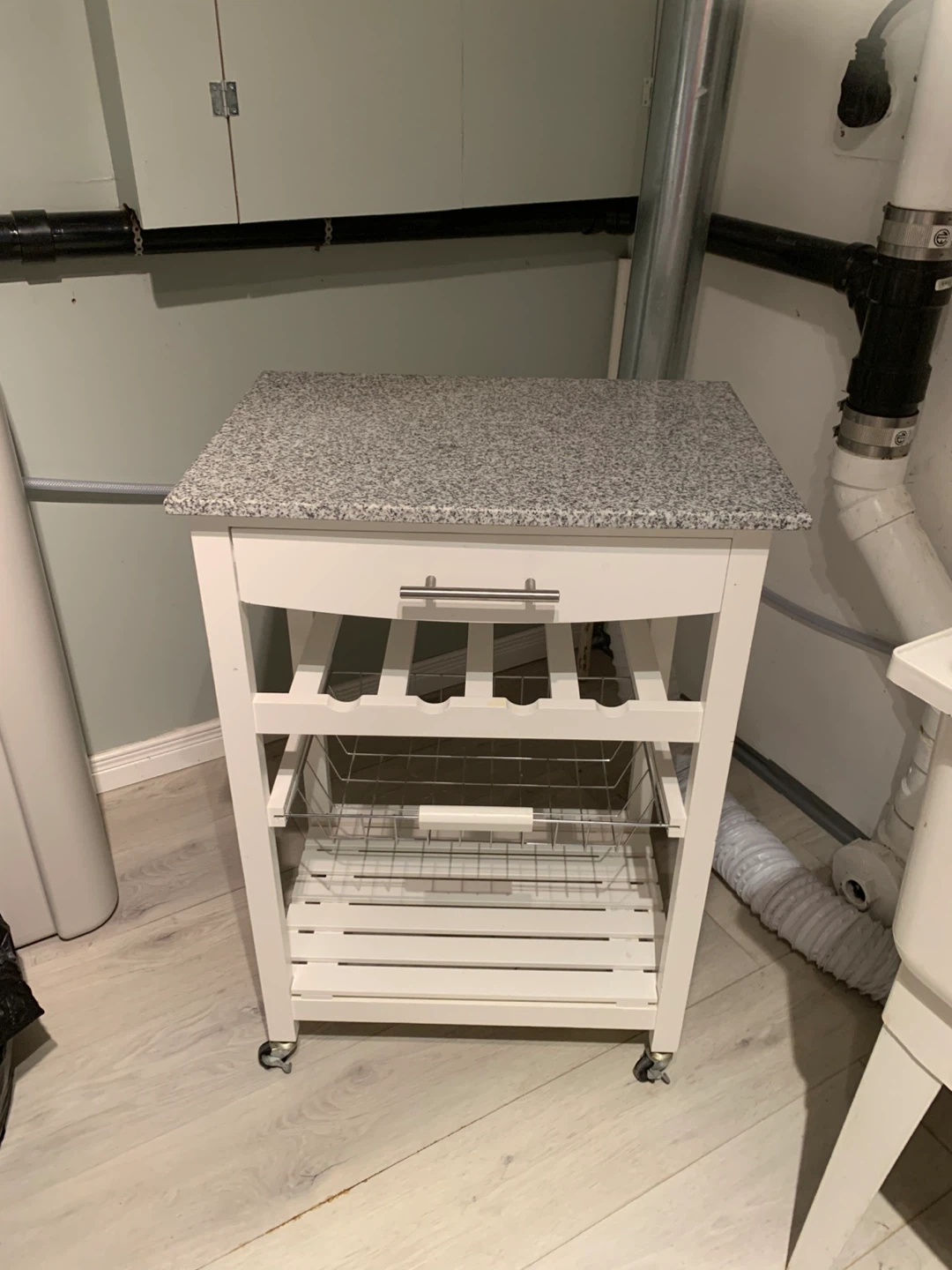 Kitchen Island Cart with Granite Top - photo 3