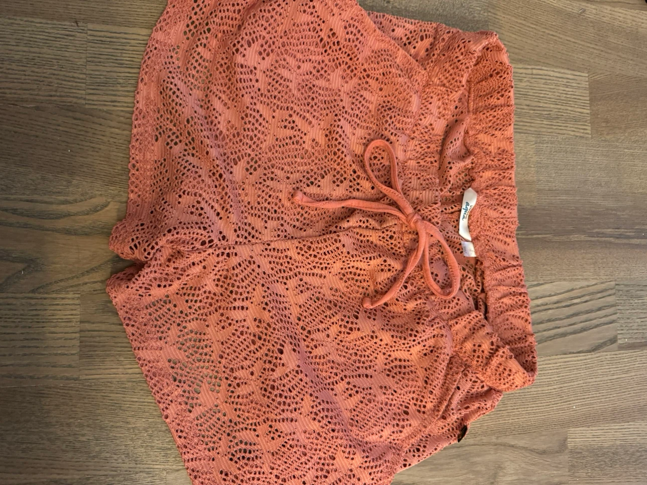 Aqua coral lace drawstring shorts - photo 2