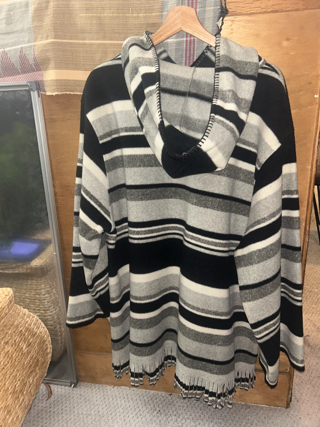Striped Fleece Baja Hoodie
