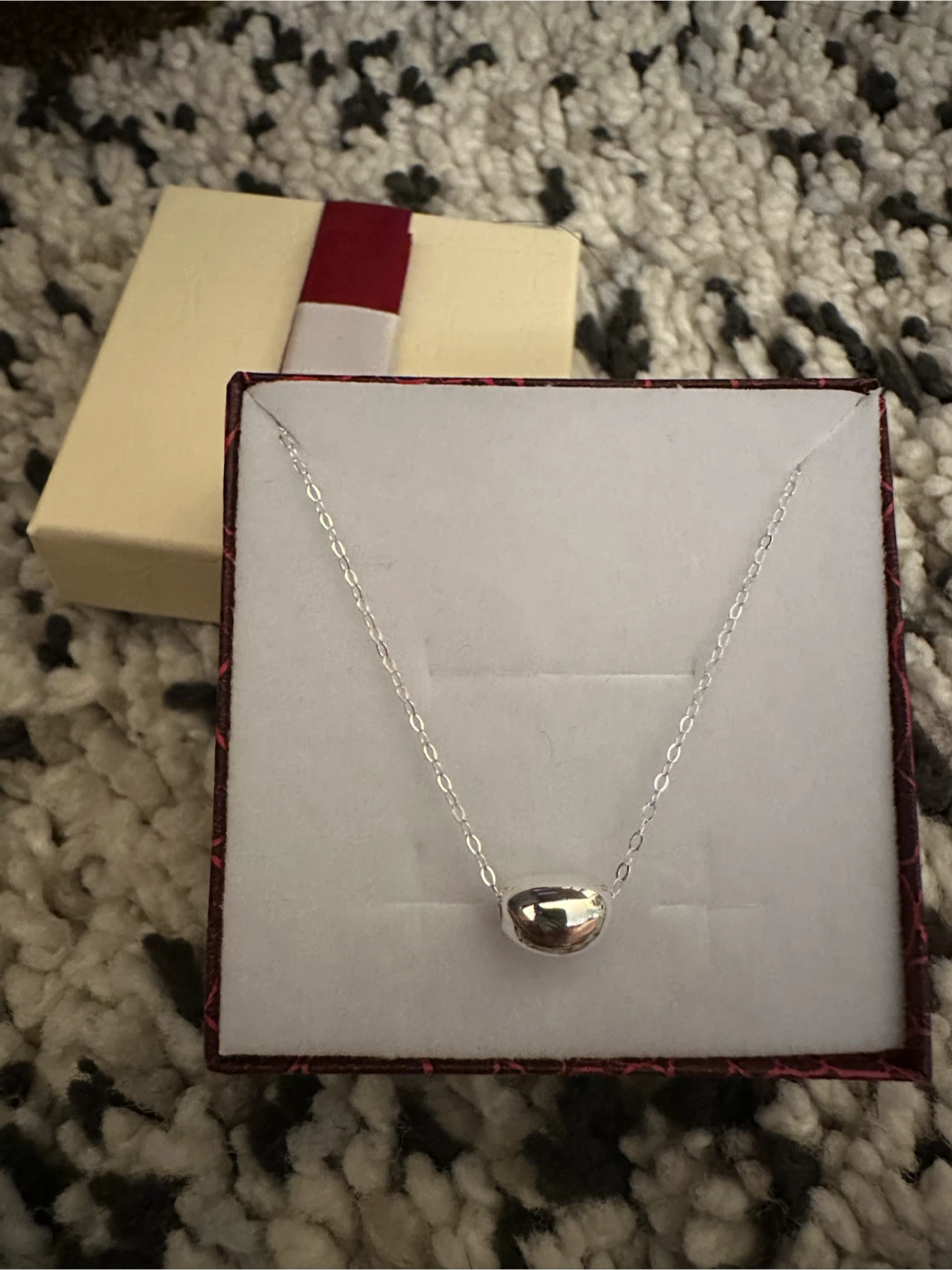Minimalist Silver Bead Necklace