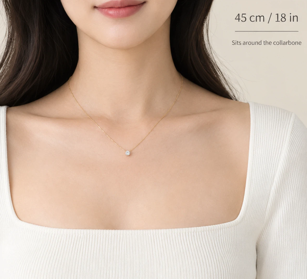 Minimalist Silver Bead Necklace - photo 4