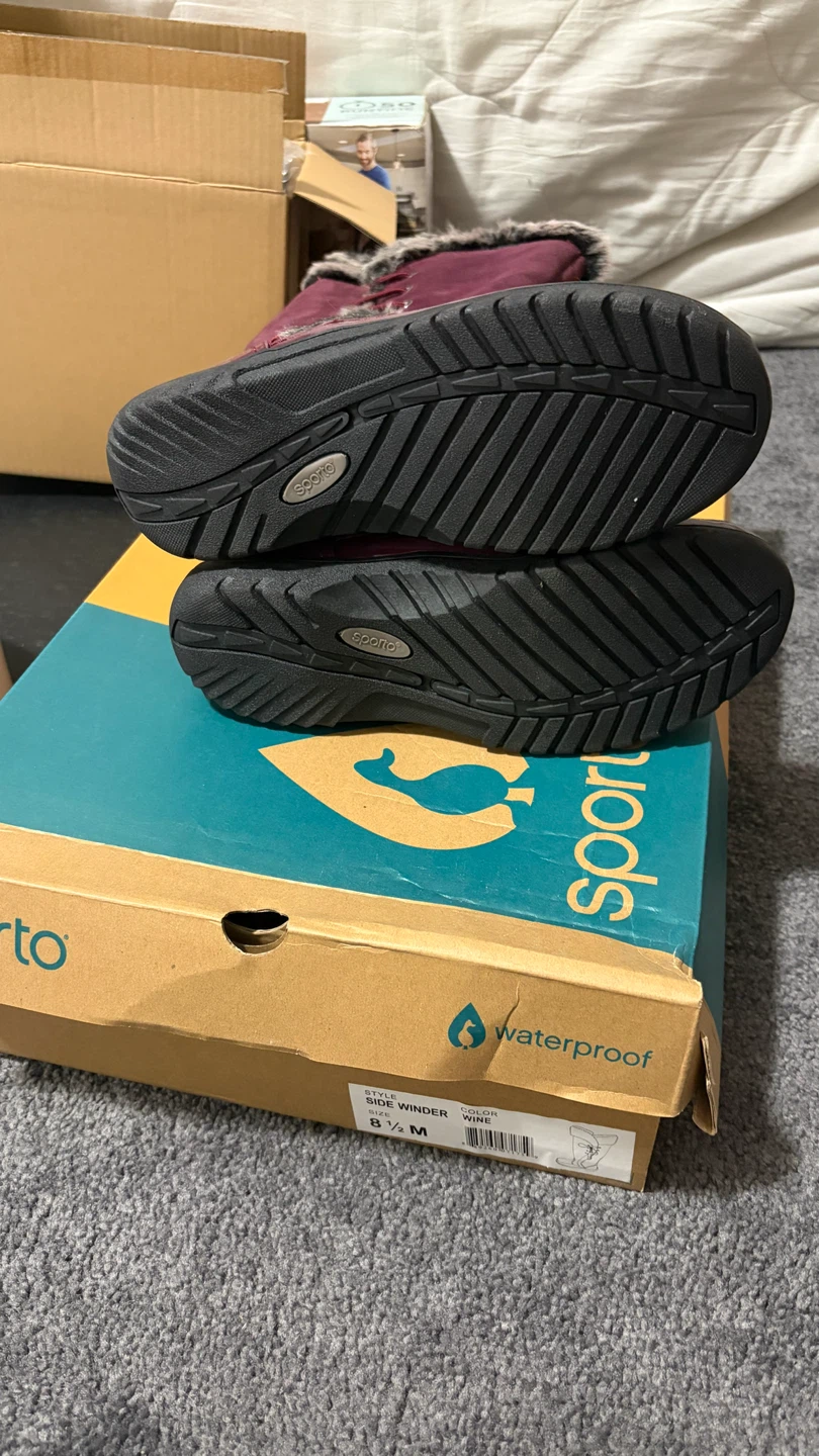 Sporto Side Winder Boots Wine Size 8.5 M