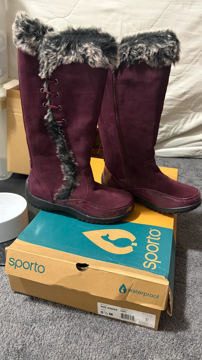 Sporto Side Winder Boots Wine Size 8.5 M - photo 2