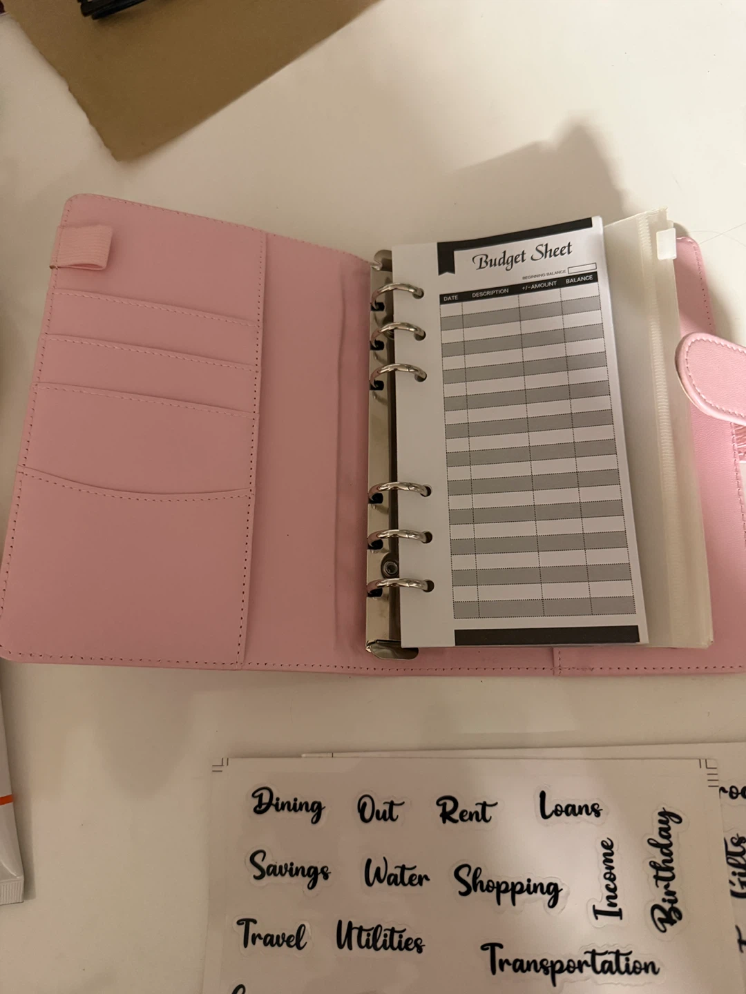 Pink A6 Money Budget Binder - photo 2
