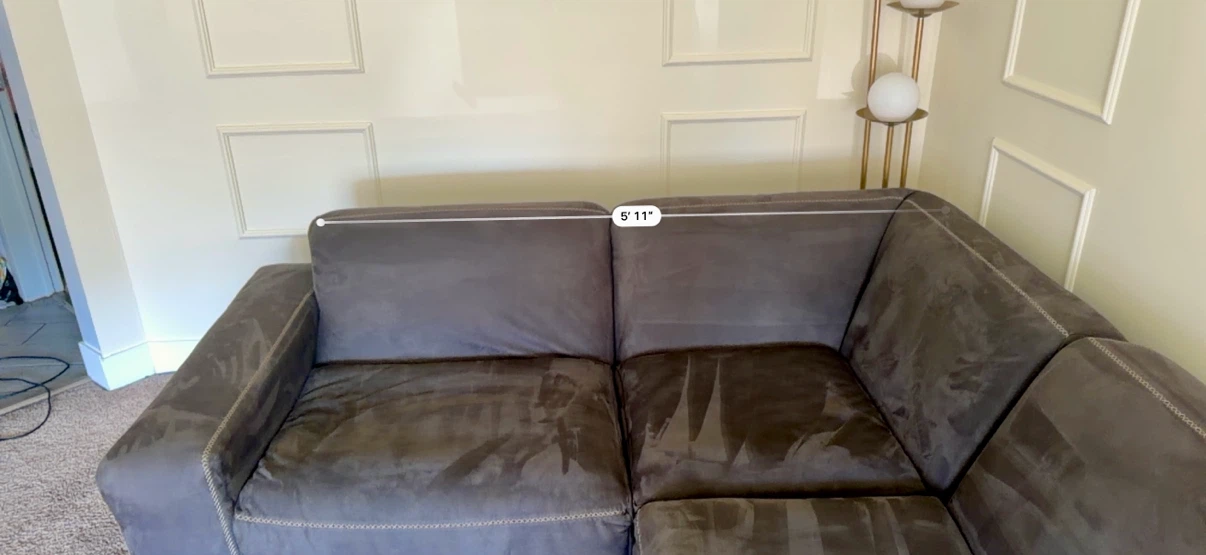 Large Charcoal Gray Sectional Sofa - photo 4