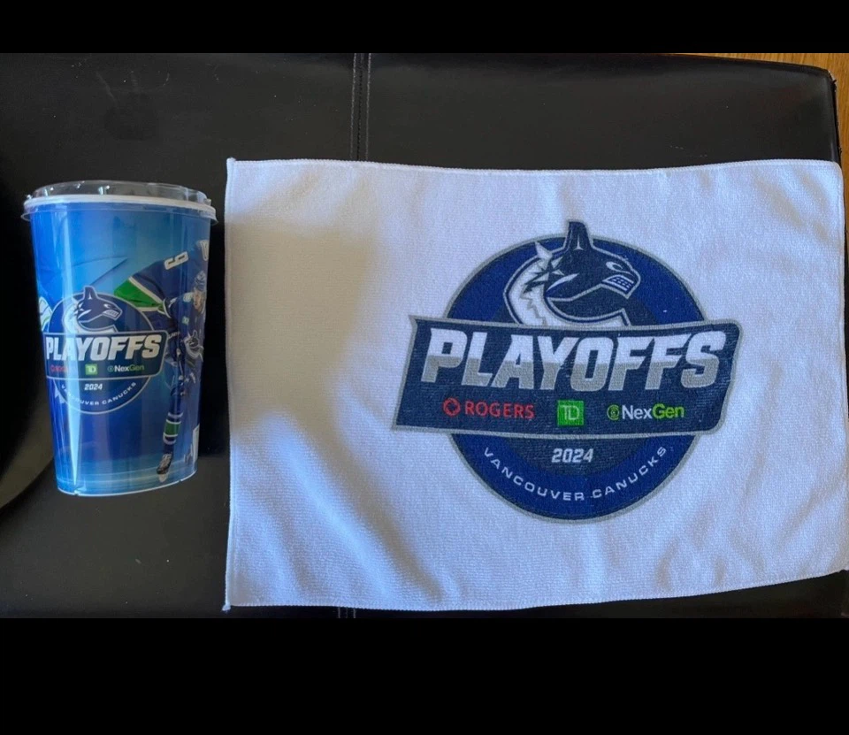 Vancouver Canucks 2024 Playoffs Cup and Towel