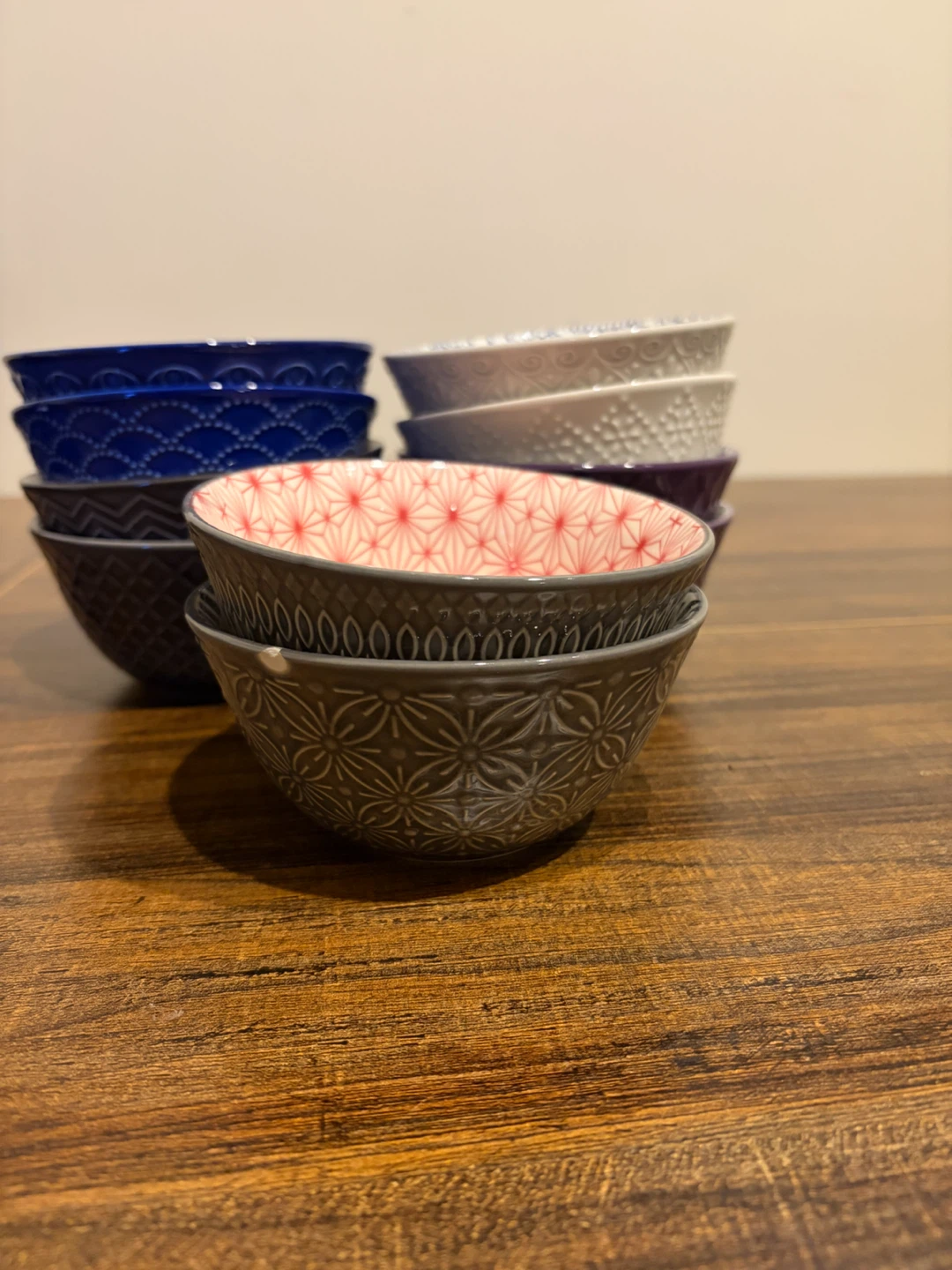 Set of 9 Assorted Decorative Bowls