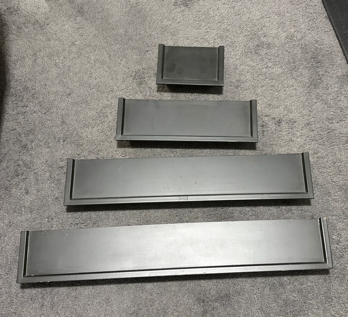 Set of 4 Black Wall Floating Ledges