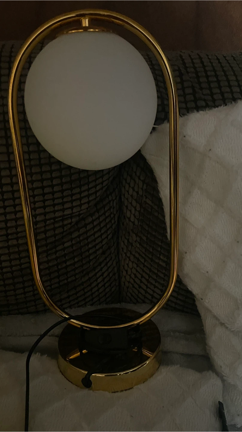 Modern Gold Oval Table Lamp