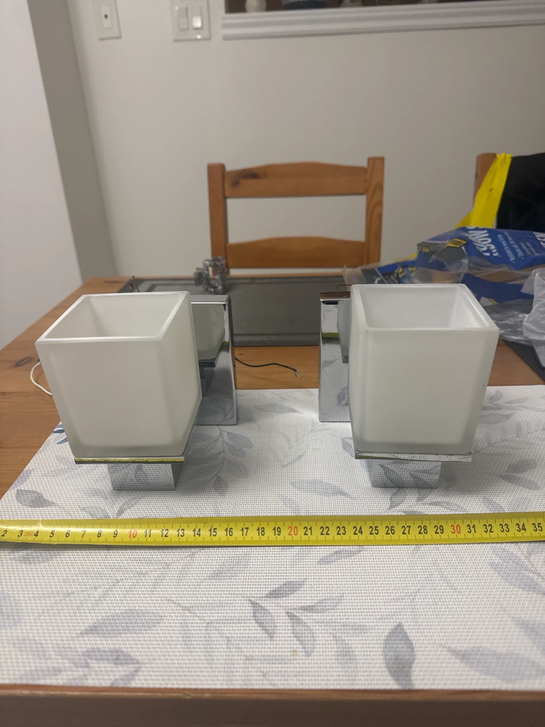 Set of Two Square Wall Mount Sconces