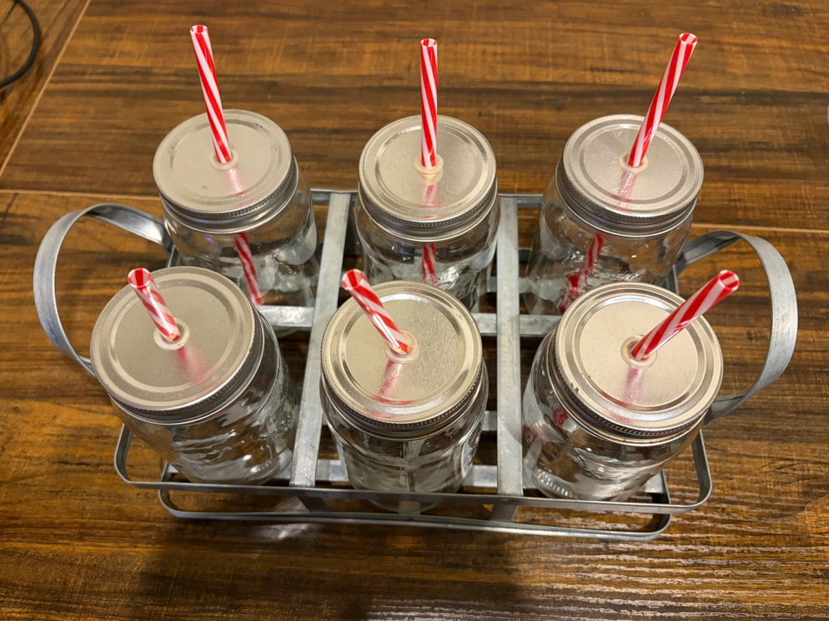 Set of 6 Mason Jar Mugs with Caddy - photo 2