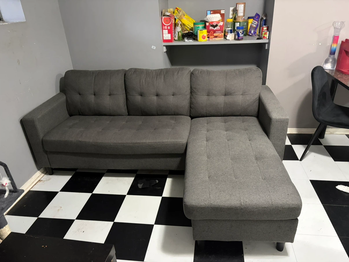 Grey Sectional Sofa with Chaise