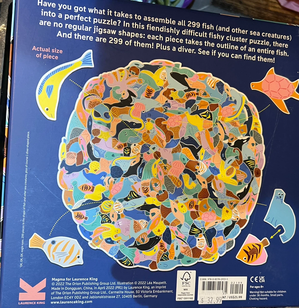 299 Fish and a Diver Jigsaw Puzzle - photo 2