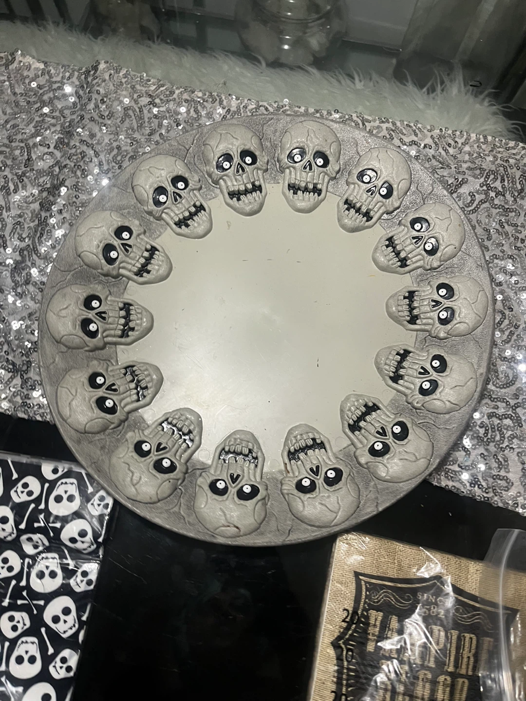 Halloween Skull Decorative Tray and Party Supplies - photo 3