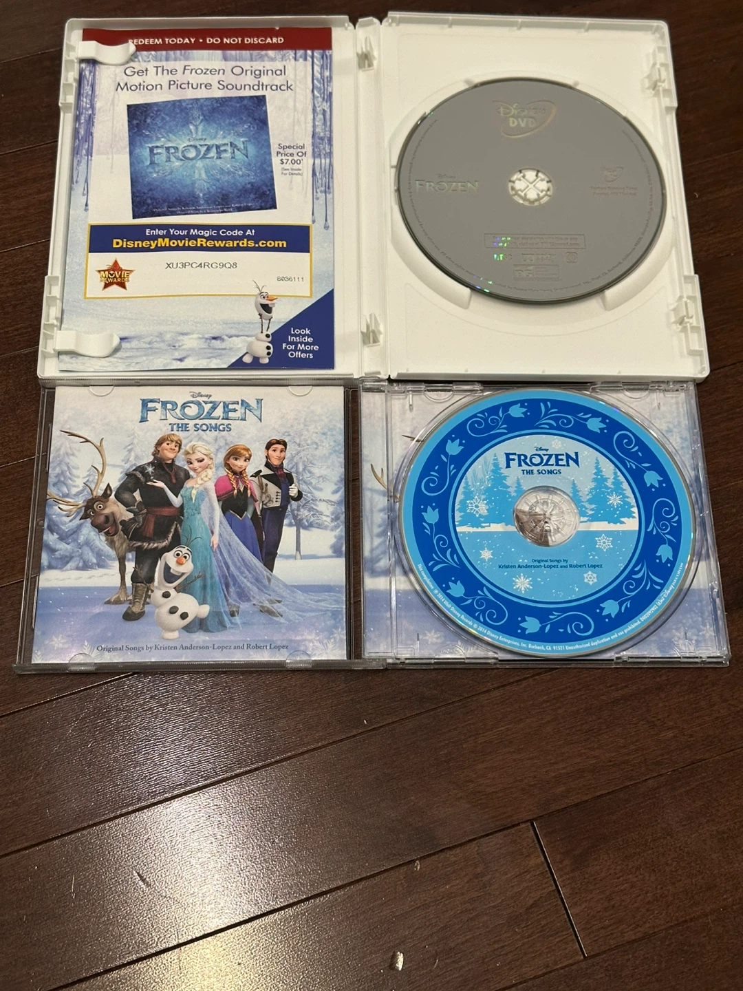 Disney Frozen DVD and Original Soundtrack CD