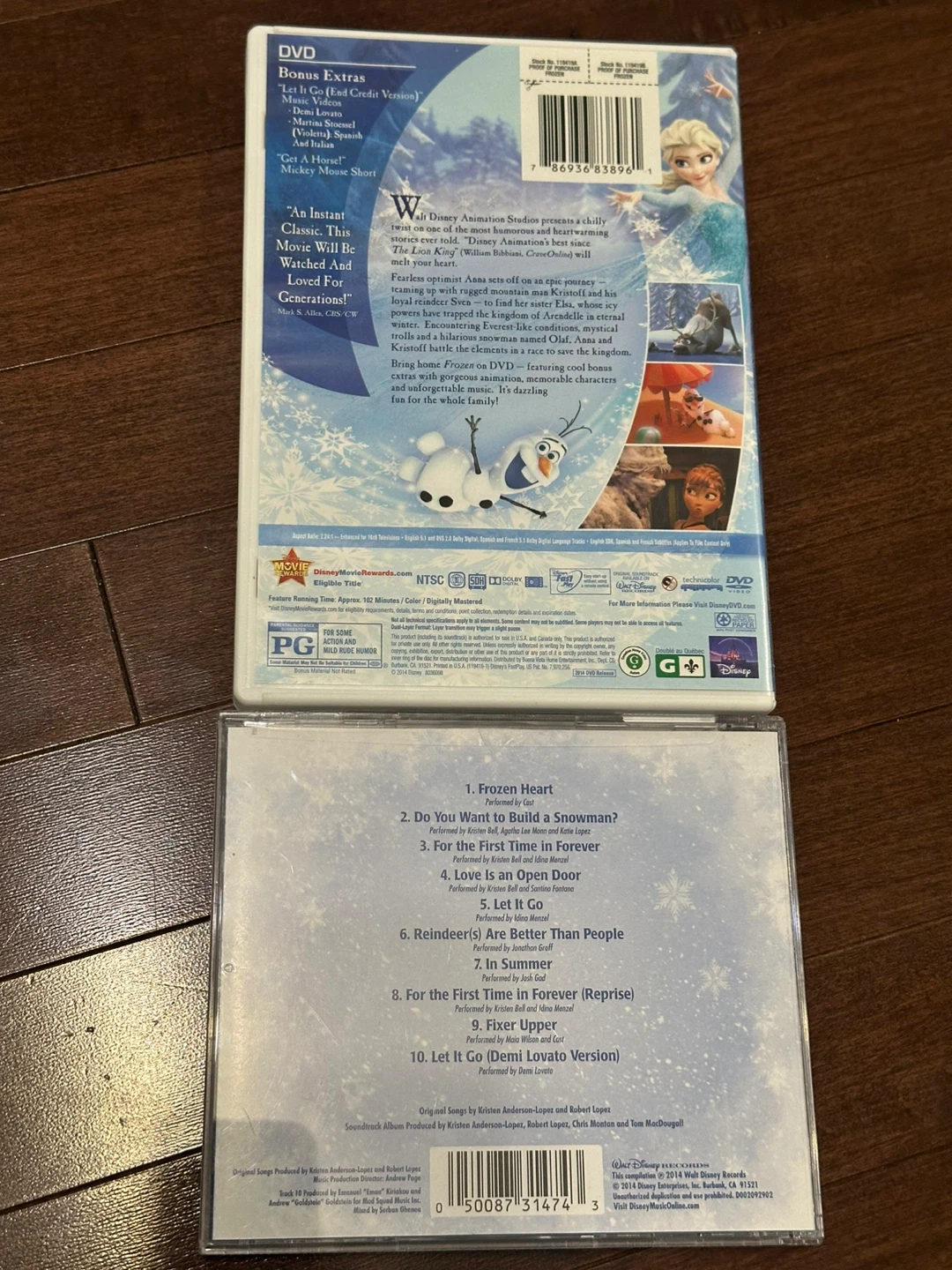 Disney Frozen DVD and Original Soundtrack CD - photo 2
