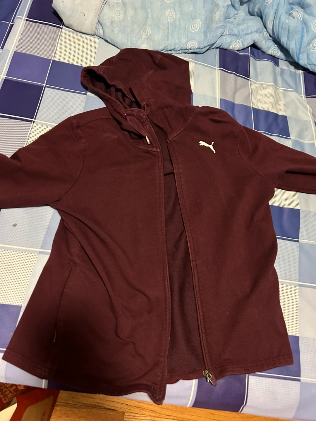 Puma Maroon Full-Zip Hoodie
