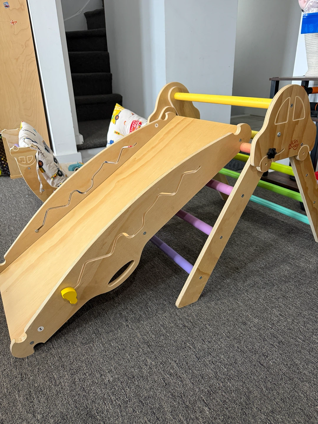 Kids Buddy Wooden Rocker and Slide Set