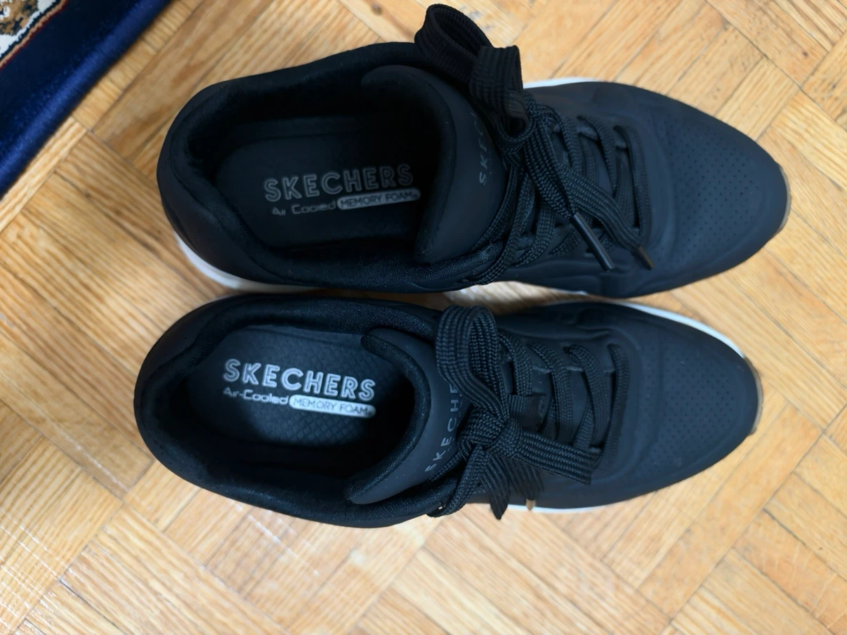 Skechers Air-Cooled Memory Foam Sneakers - Black