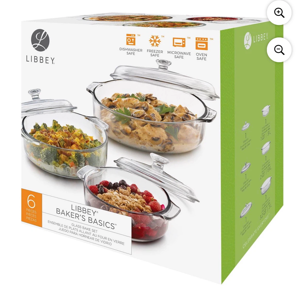 Libbey Baker's Basics 6-Piece Glass Bake Set