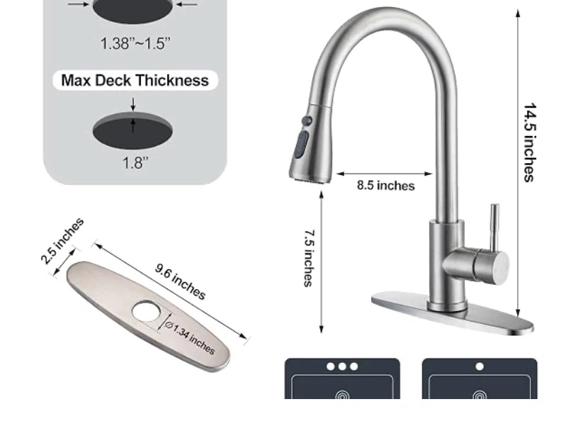 Brushed Nickel Kitchen Faucet with Pull-Down Sprayer - photo 3