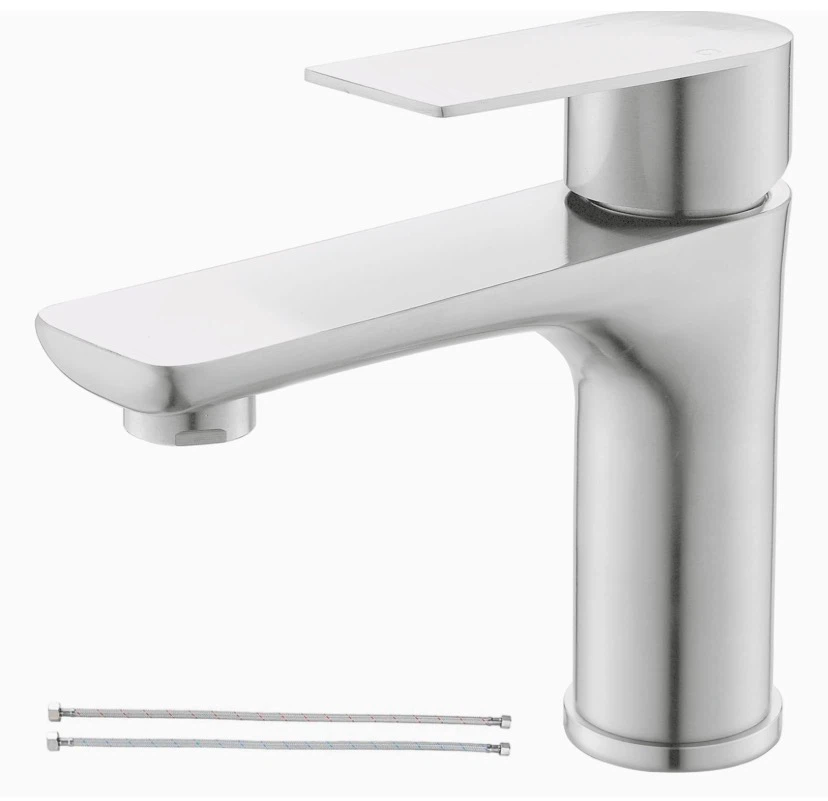 Brushed Nickel Bathroom Sink Faucet
