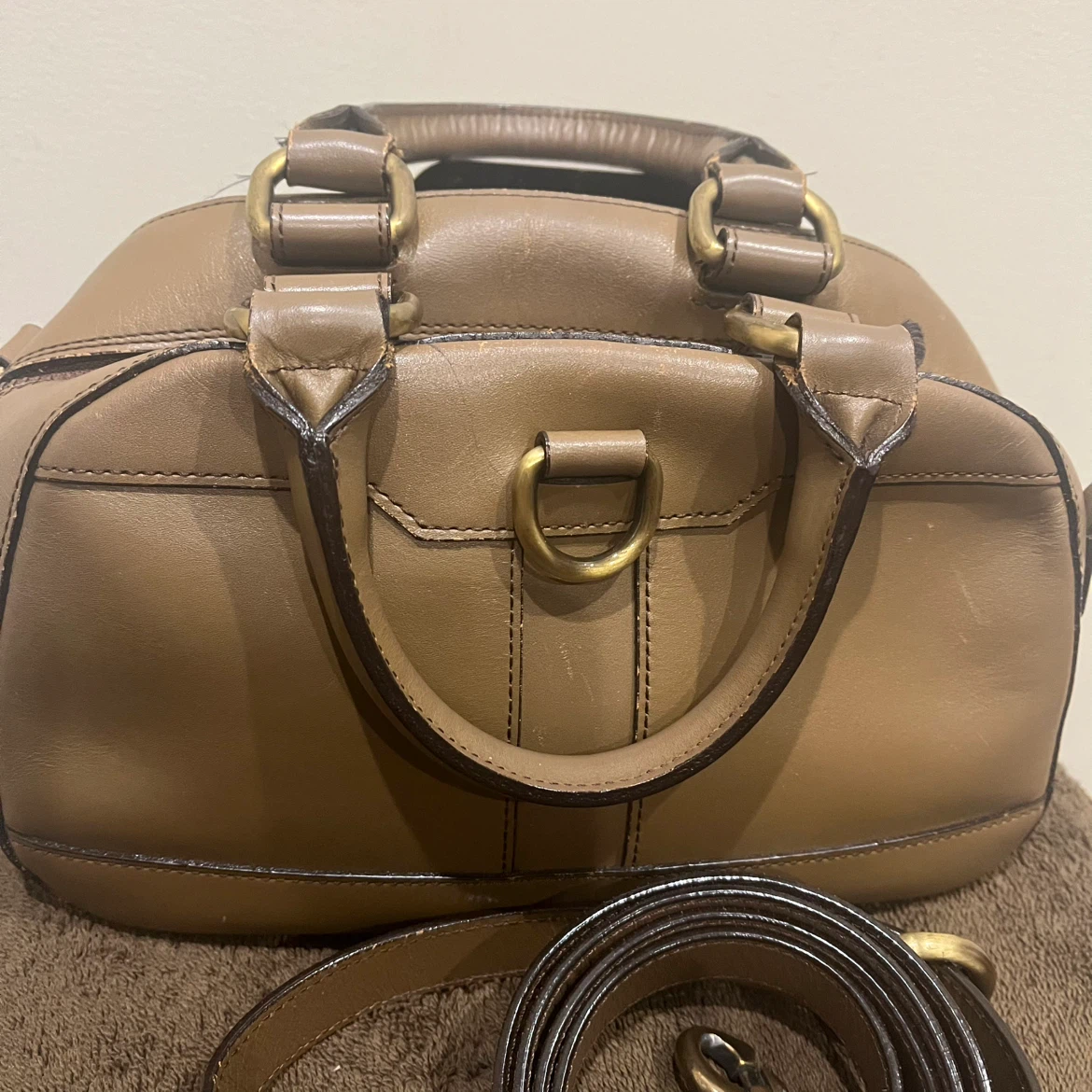 Authentic Burberry Leather Satchel Bag