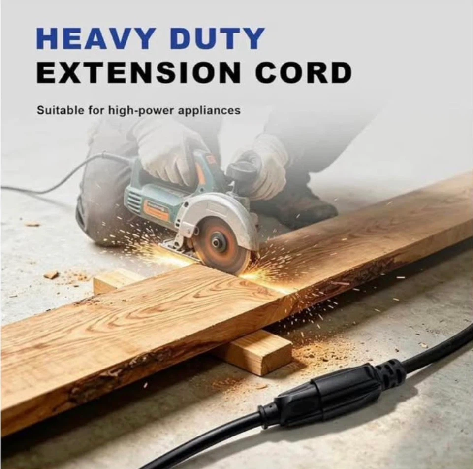 8 FT Heavy Duty Extension Cord – 3 Wire - photo 2