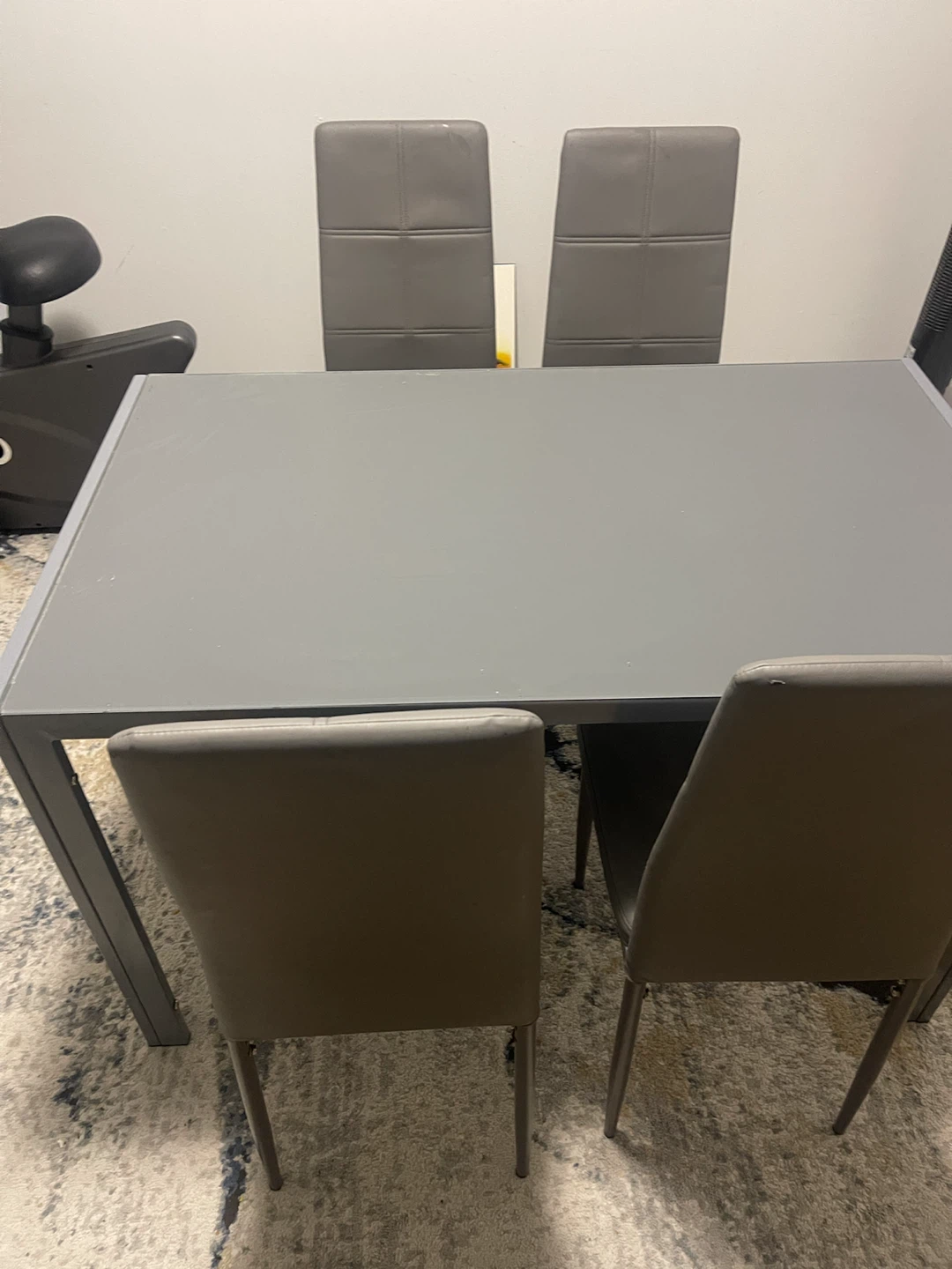 Grey Dining Table and 4 Chairs