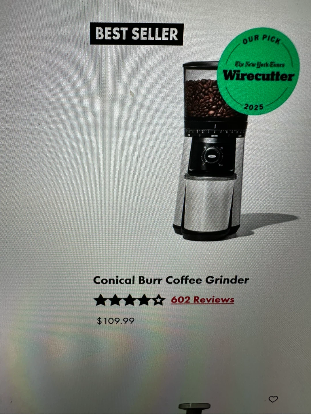 OXO Brew Conical Burr Coffee Grinder