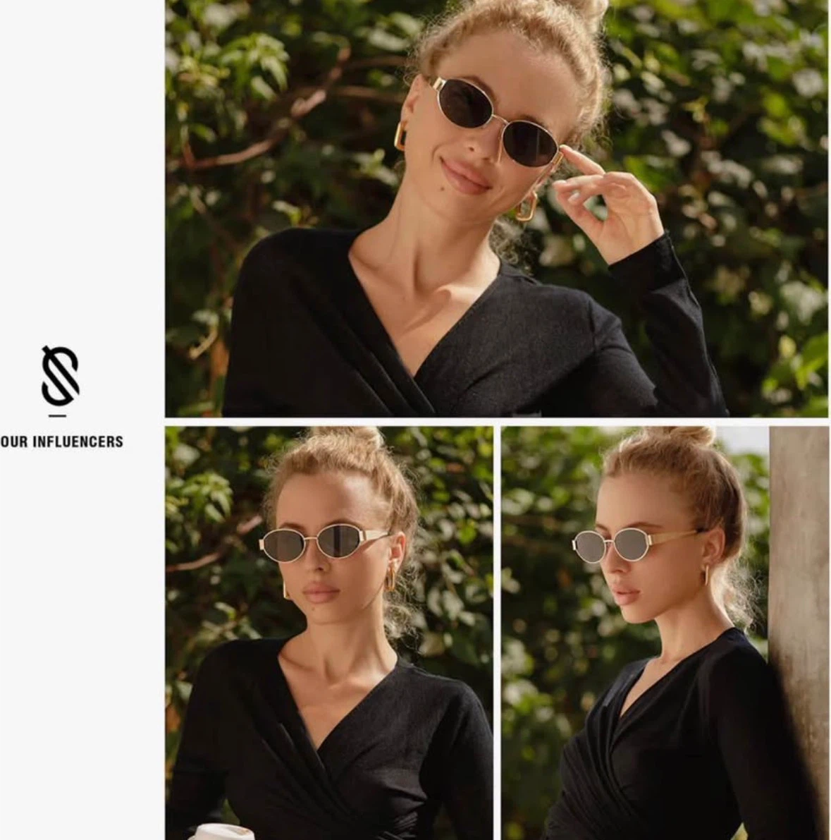SOJOS Retro Oval Sunglasses for Women Men Trendy Sun Glasses