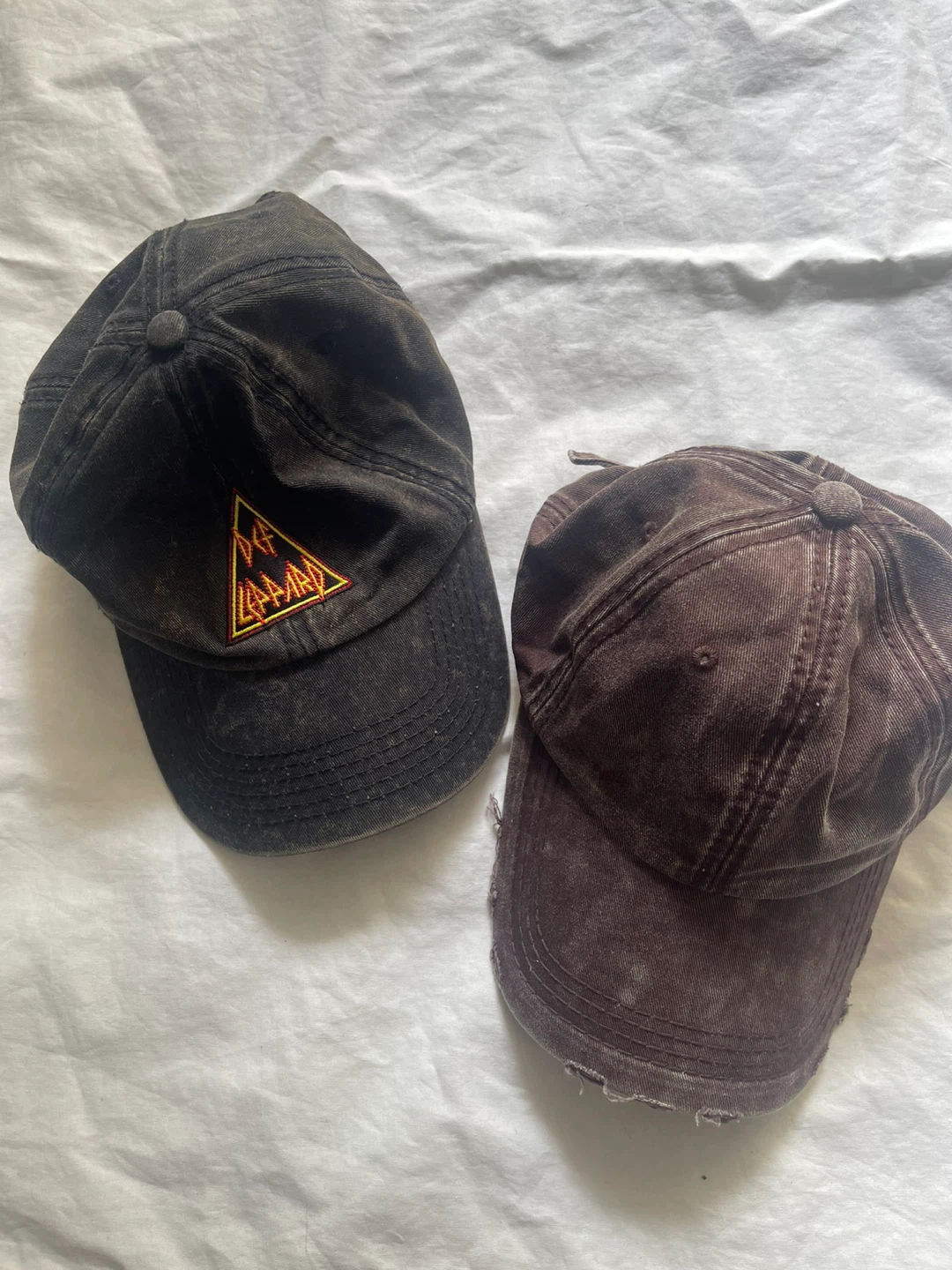 Set of Two Vintage Style Distressed Baseball Caps - photo 2