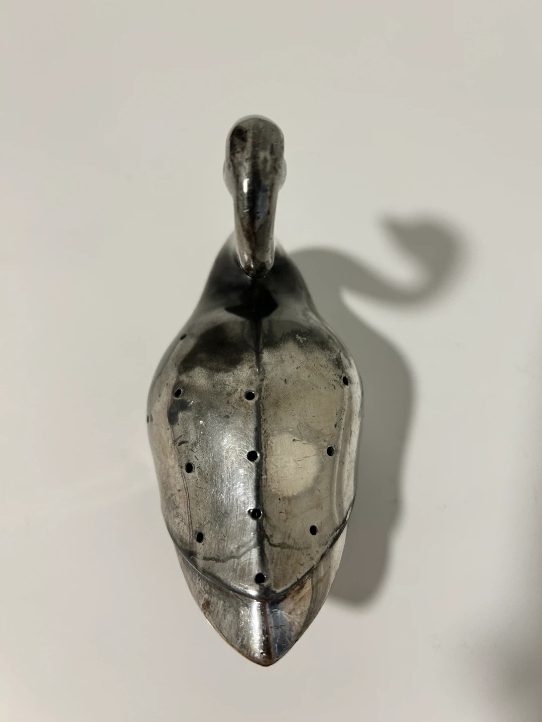 Swan Toothpick Holder Silver Colored Metal Vintage - photo 2