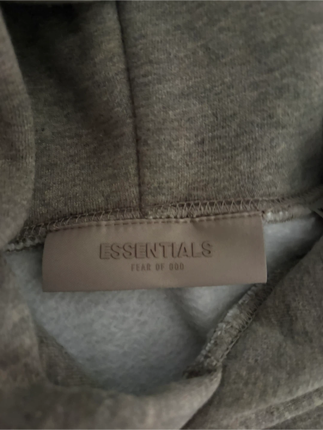 XS Essentials Fear of God Dark Oatmeal Hoodie - photo 2