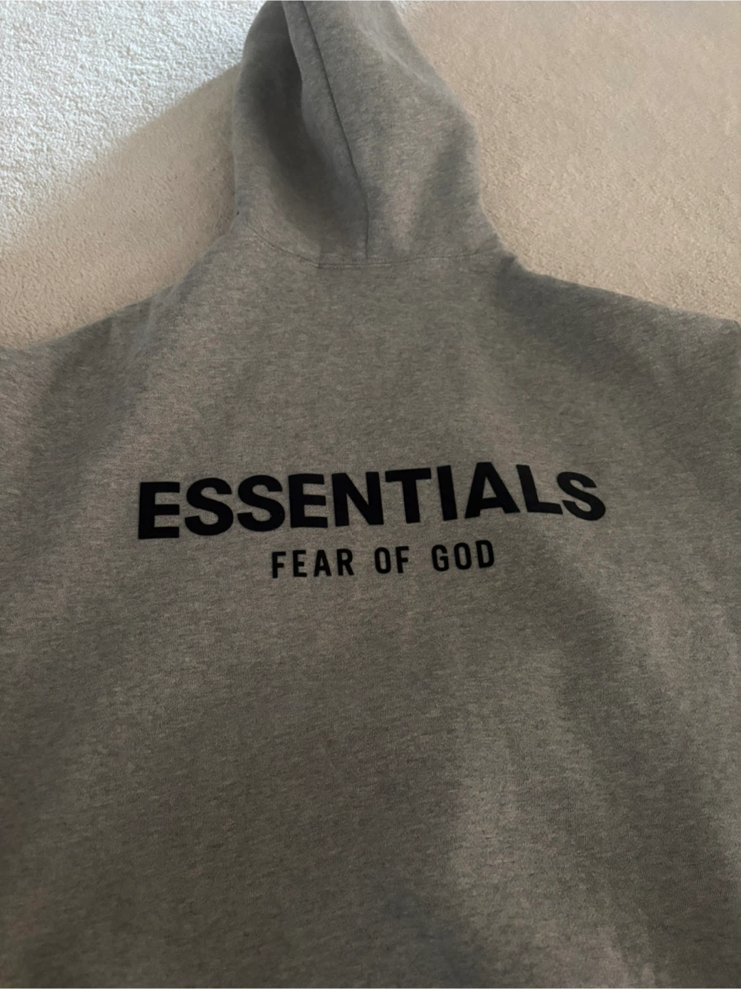 XS Essentials Fear of God Dark Oatmeal Hoodie - photo 3