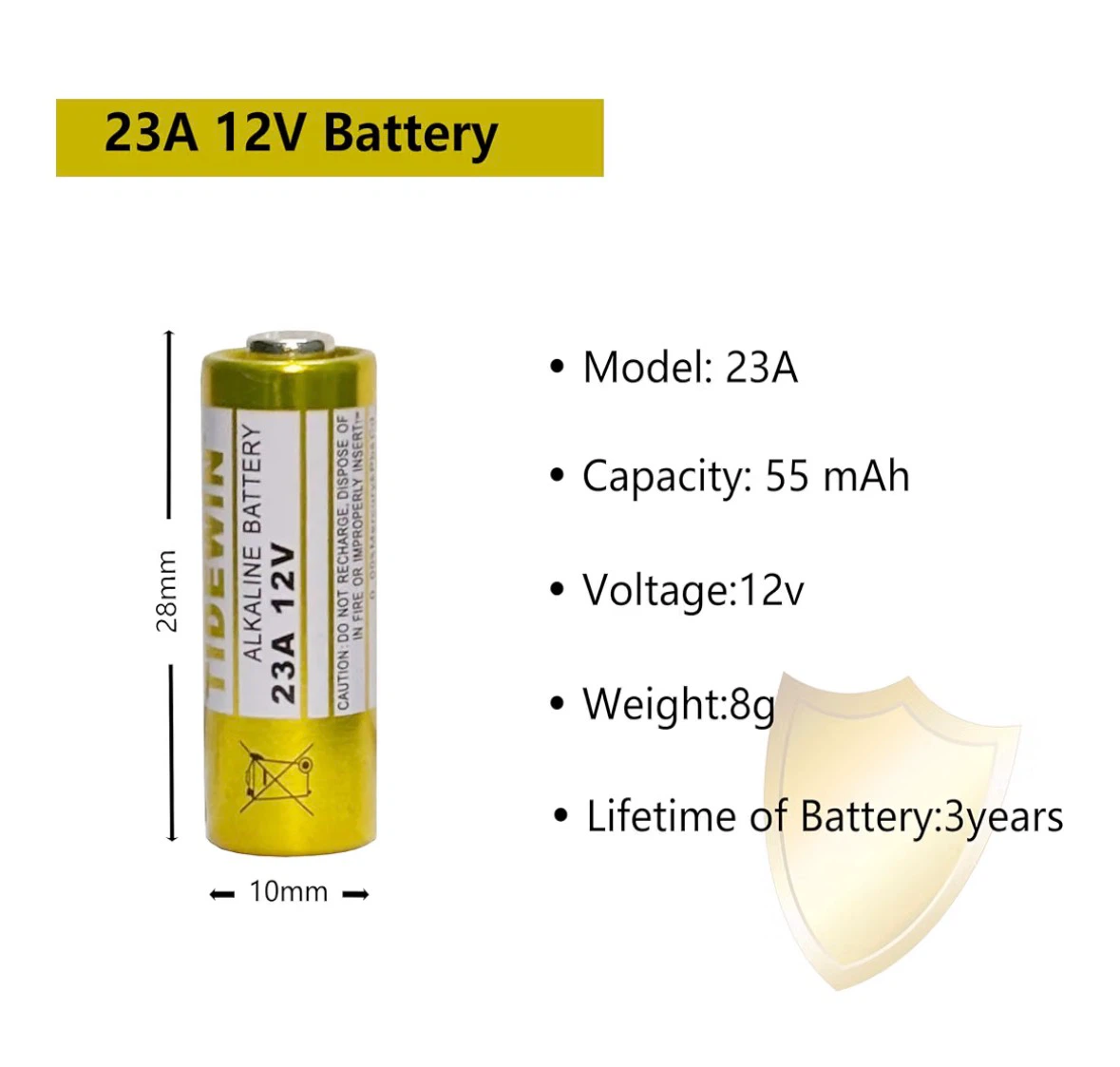 23A 12 Volt Battery A23 Battery- Long Lasting 23A 12V Batteries - photo 2