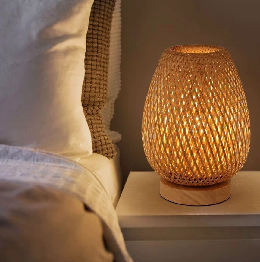 Handmade Bamboo Woven Table Lamp
