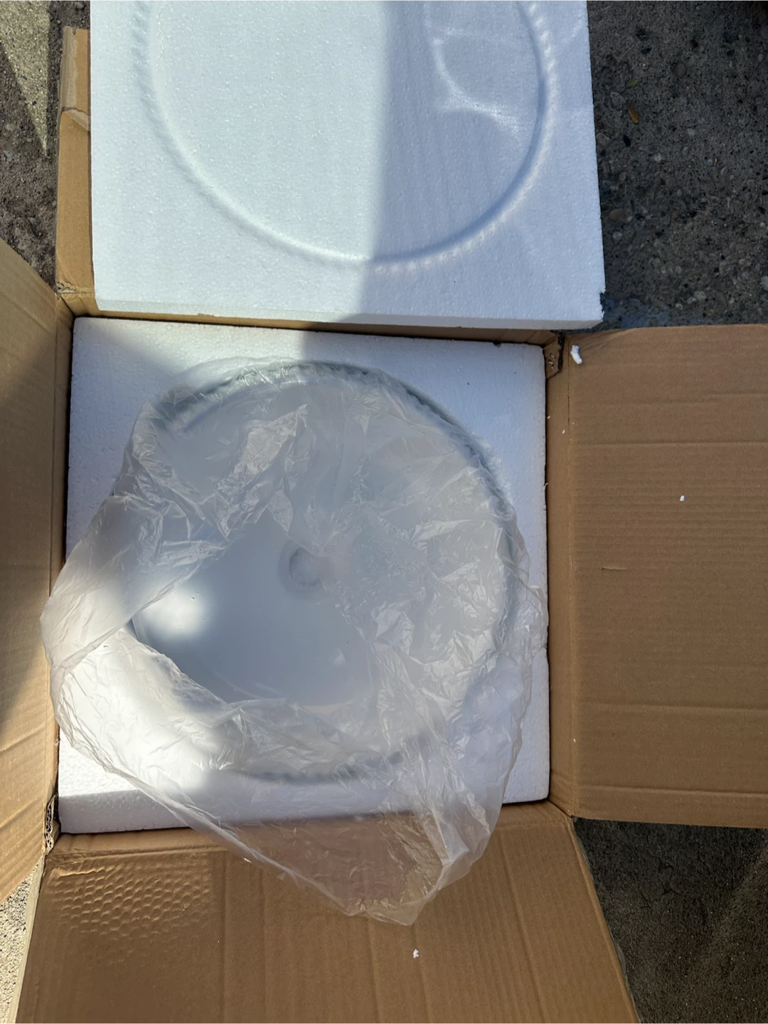 White Ceramic Vessel Bathroom Sink 16.4” Above Countertop - photo 4