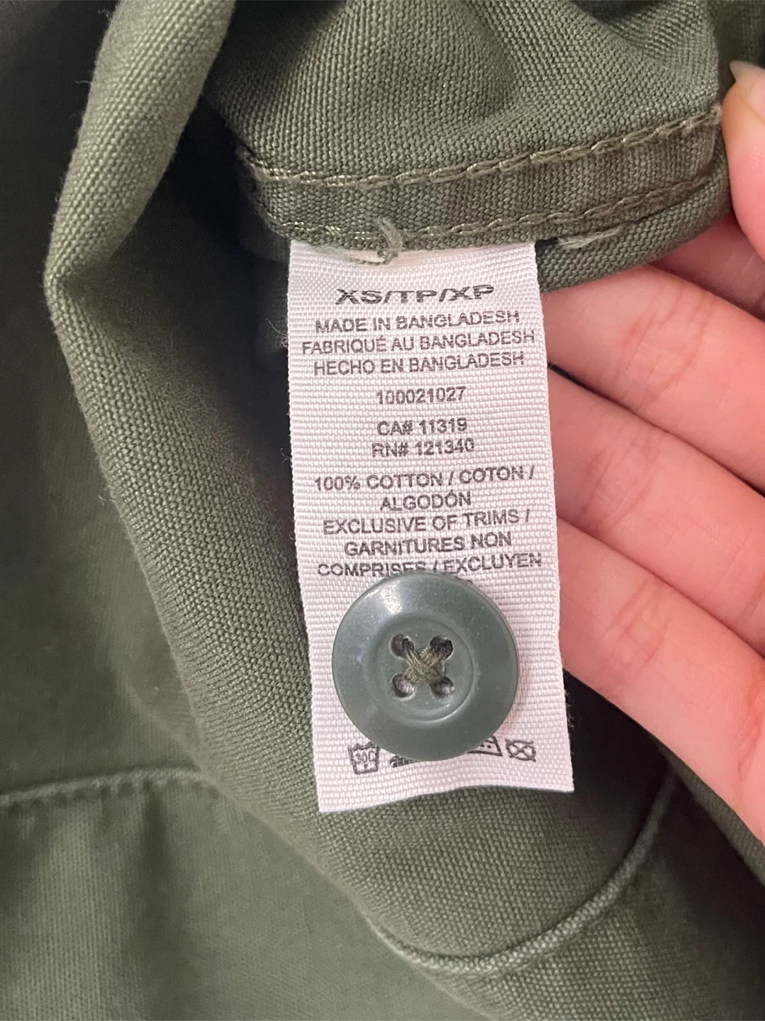 Garage Olive Green Military Distressed Utility Shirt Jacket - photo 4