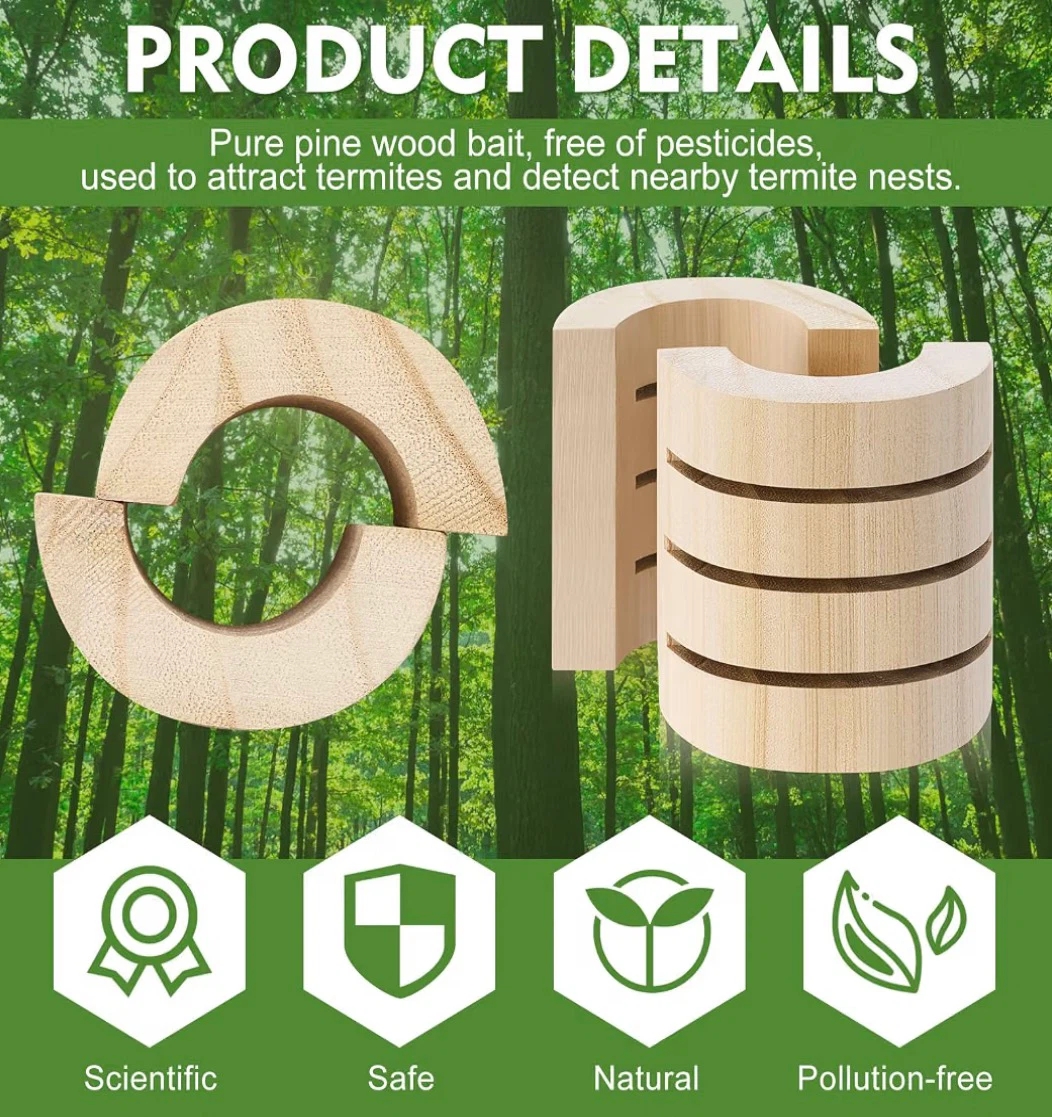 10 Pcs Termite Bait Station Monitoring Wood Replacement Insert - photo 4