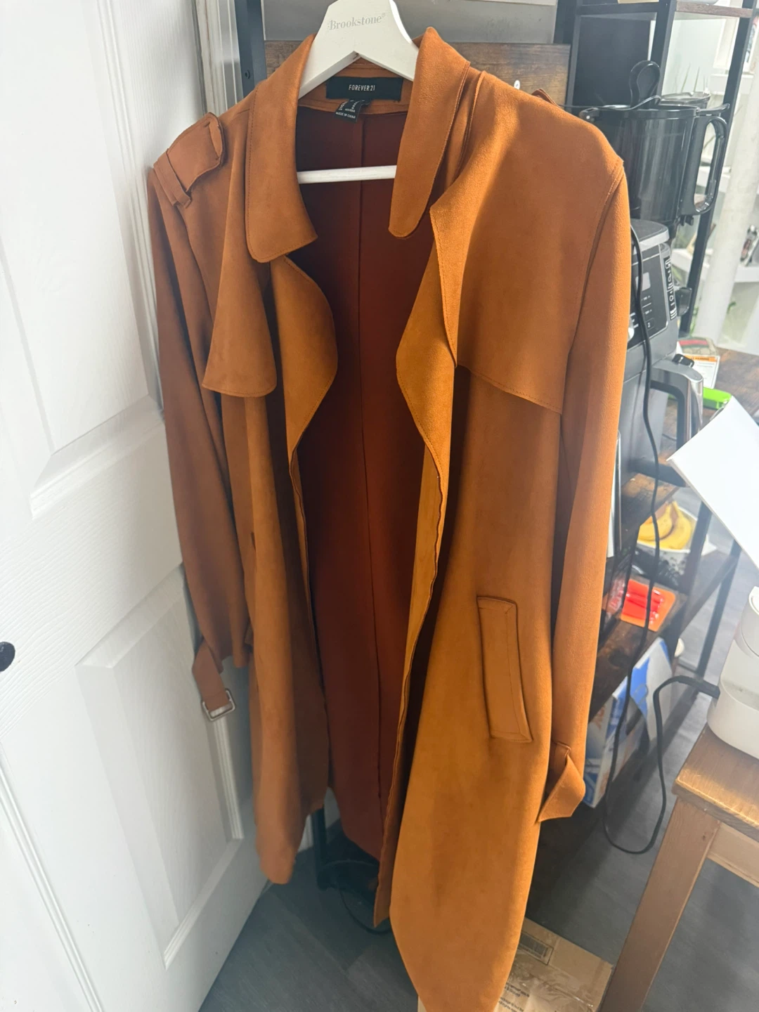 Forever 21 Faux Suede Trench Coat