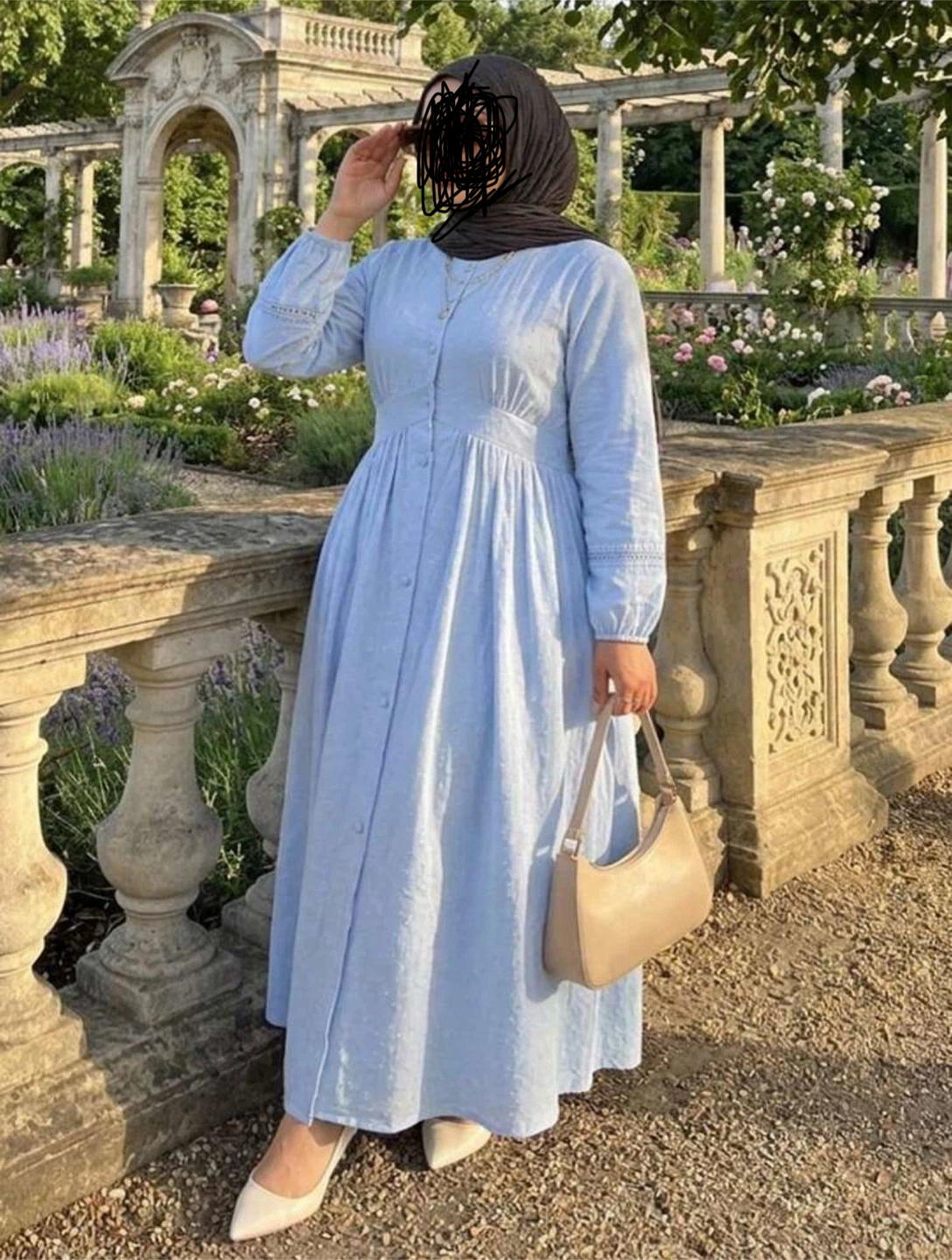 Light blue midi dress