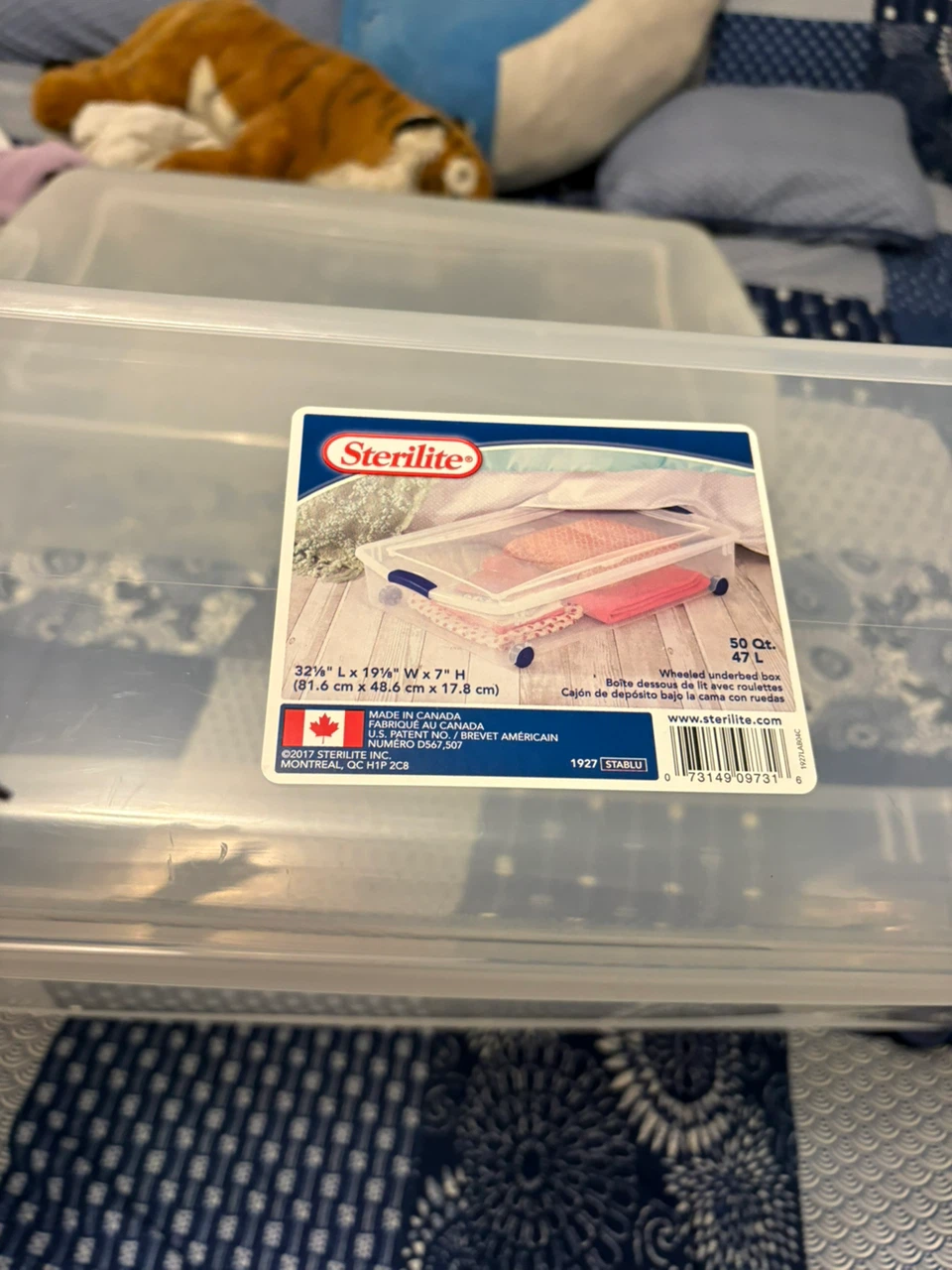 Sterilite 47L Wheeled Underbed Storage Box - photo 3