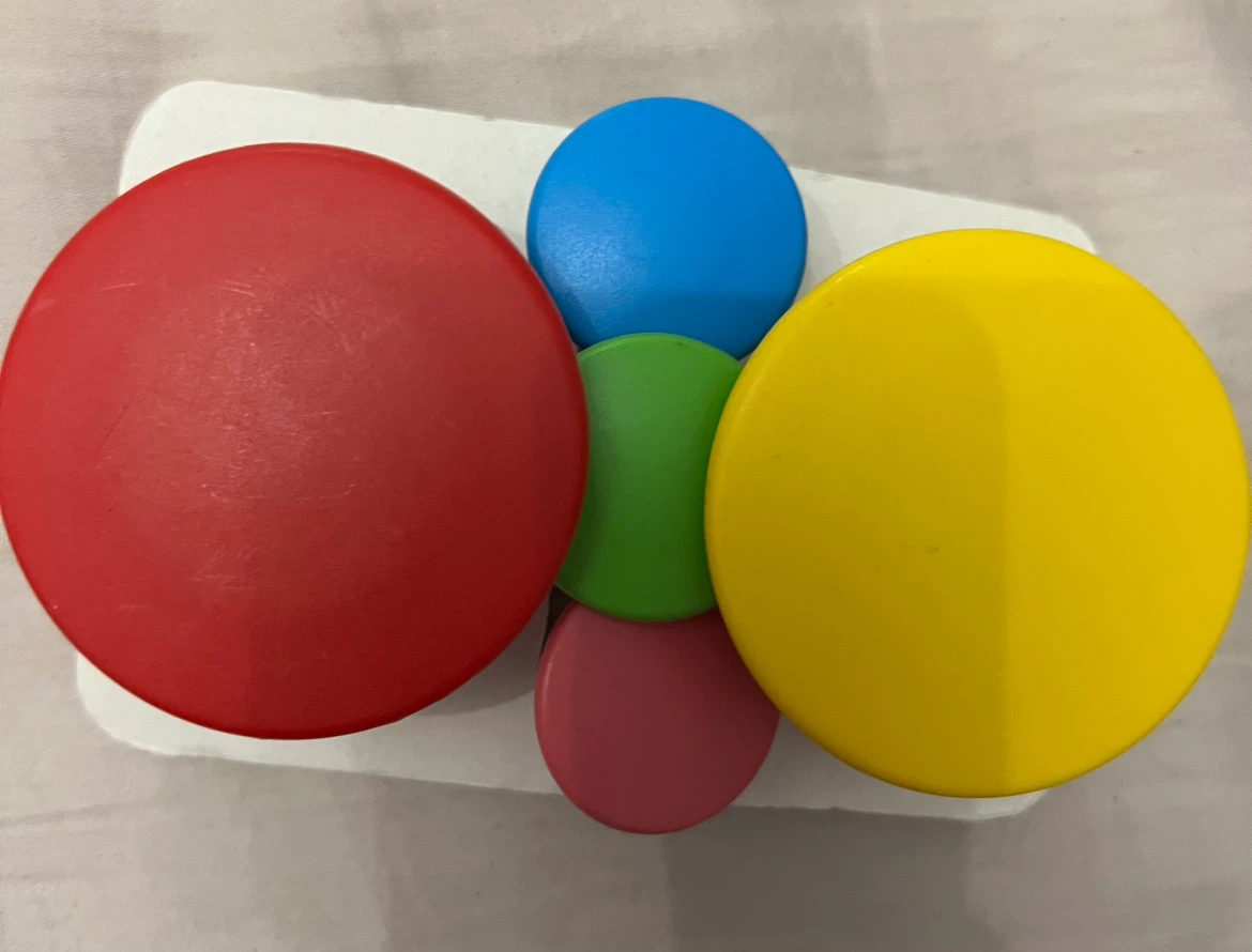 Set of 5 Multi-coloured Adhesive Wall Hooks