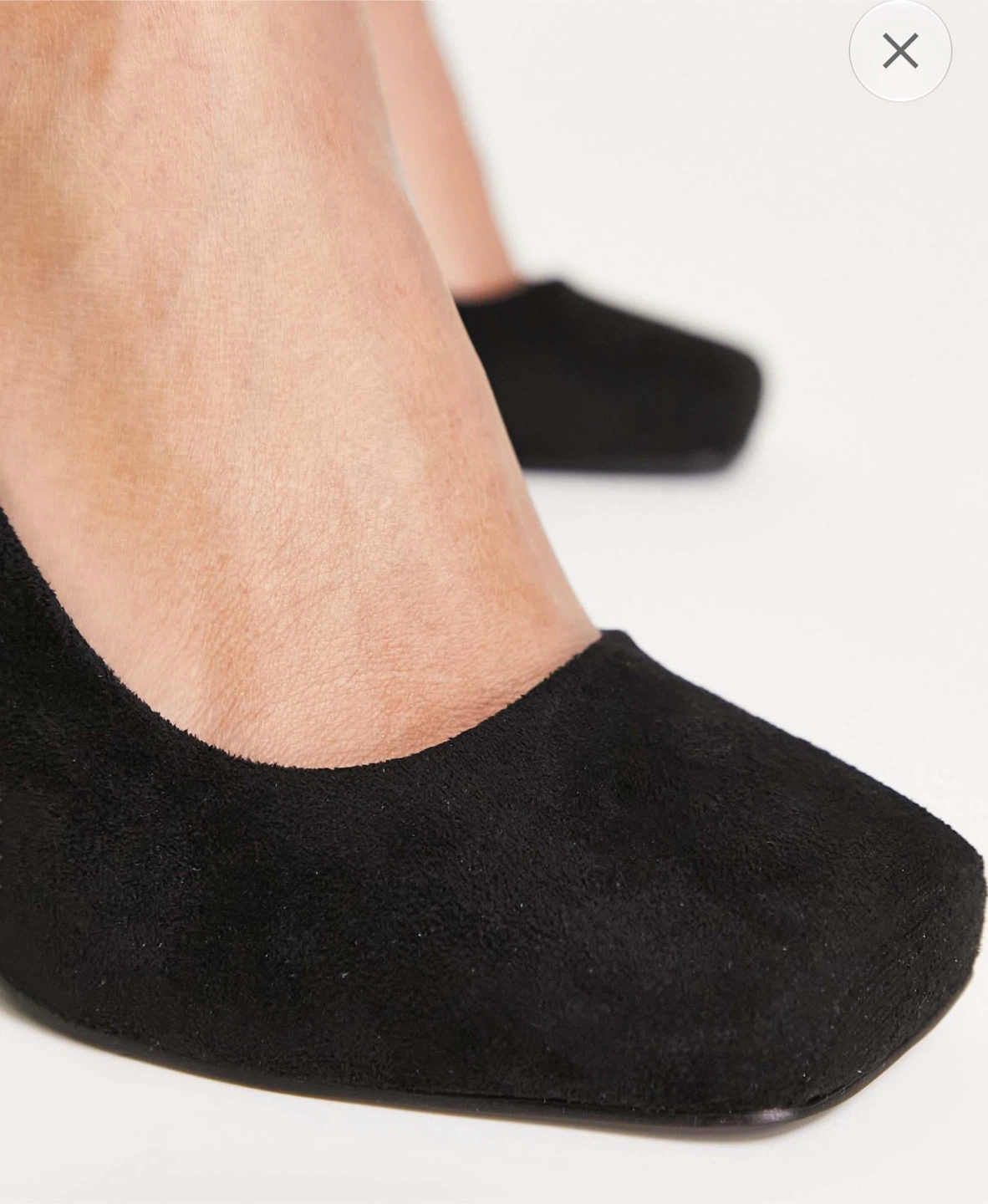 RAID Wide Fit Petunia square toe shoes in black faux suede - photo 2
