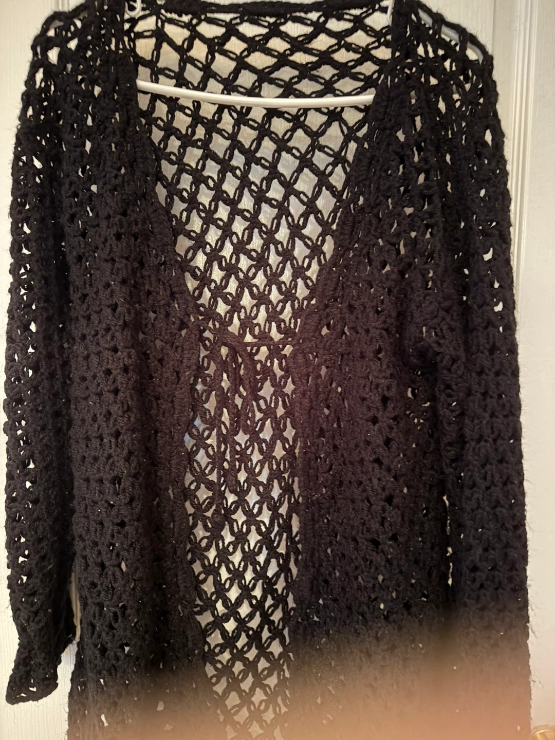 Crochet Open Front long Cardigan - photo 2
