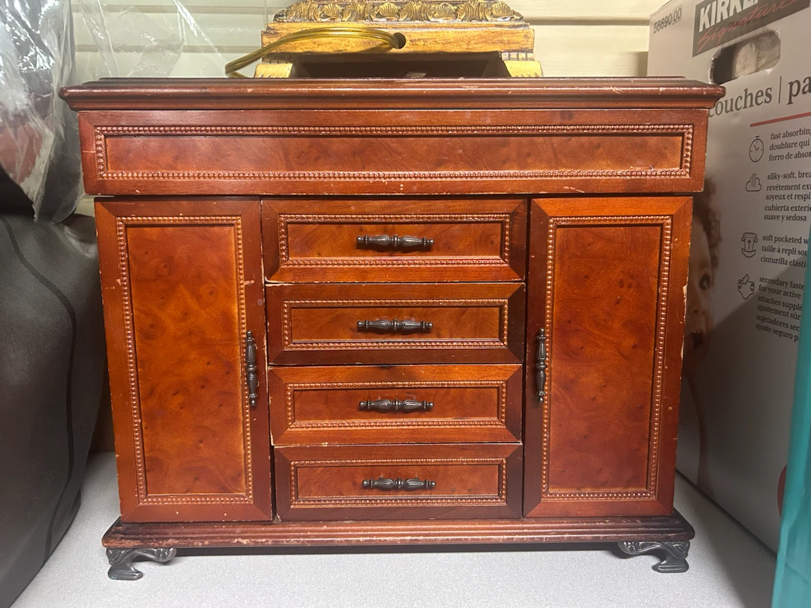 Wooden Jewellery Box with Drawers - photo 2